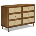 Namesake Marin with Cane 6 Drawer Dresser in Natural Walnut with Blonde Cane