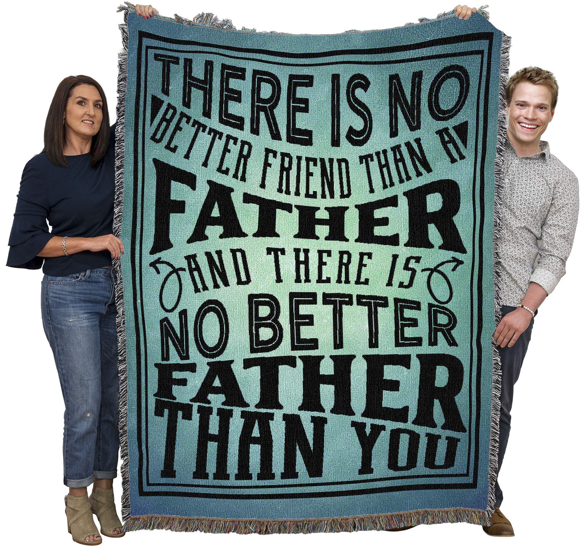 Pure Country Weavers There Is No Better Friend Than a Father Blanket - Gift Tapestry Throw Woven from Cotton - Made in The USA (