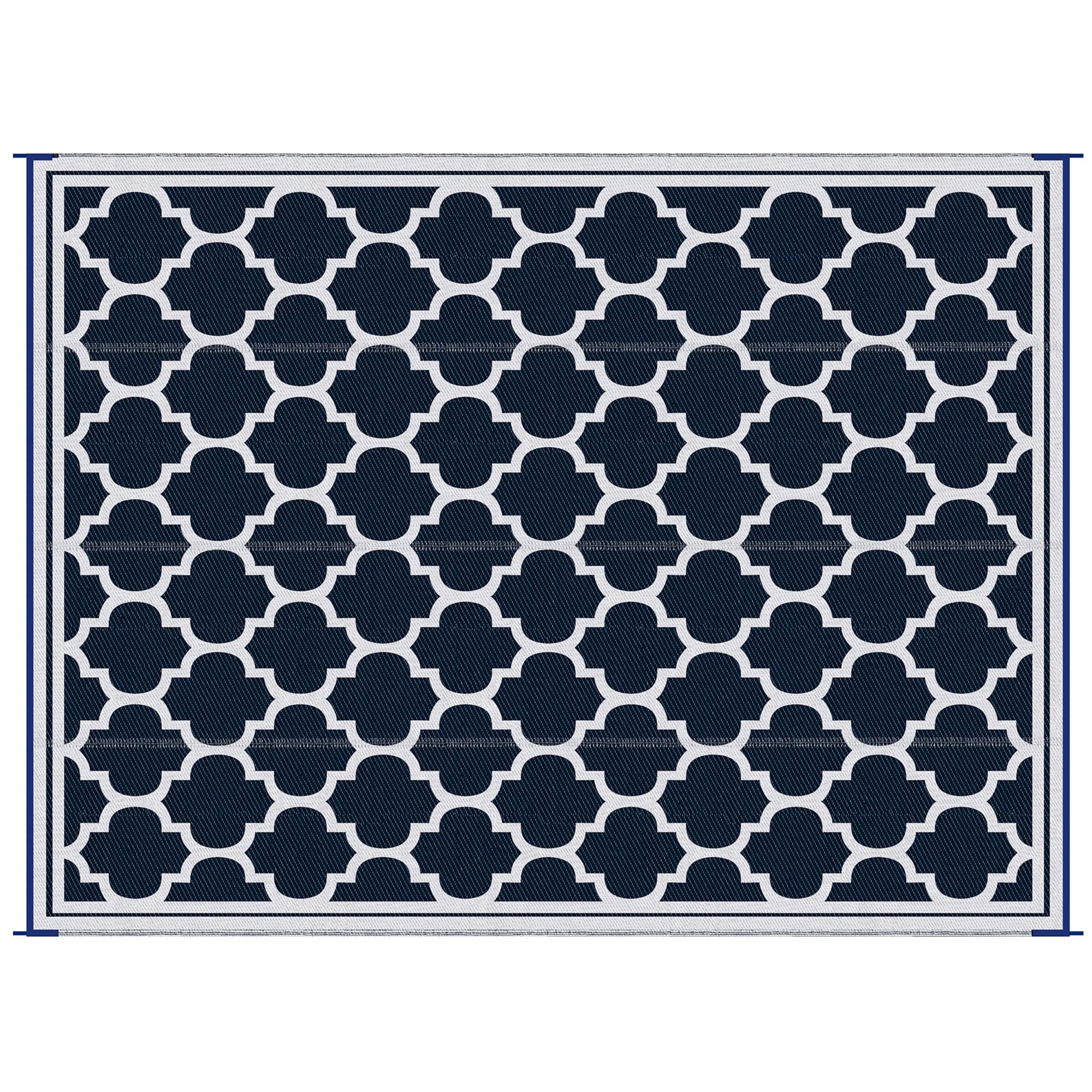 Outsunny Reversible Outdoor Rug, 9 x 12 Waterproof Plastic Straw Floor Mat, Portable RV Camping Carpet, Large Floor Mat for Ba