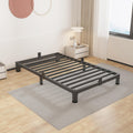 ROIL 4 inch Twin Bed Frames with Round Corner Legs Mattress Retainers 3500LBS Heavy Duty Steel Slats No Box Spring Needed Platfo