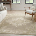 Nourison Grafix Traditional Olive 710 x 910 Area Rug, Easy Cleaning, Non Shedding, Bed Room, Living Room, Dining Room, Kitchen