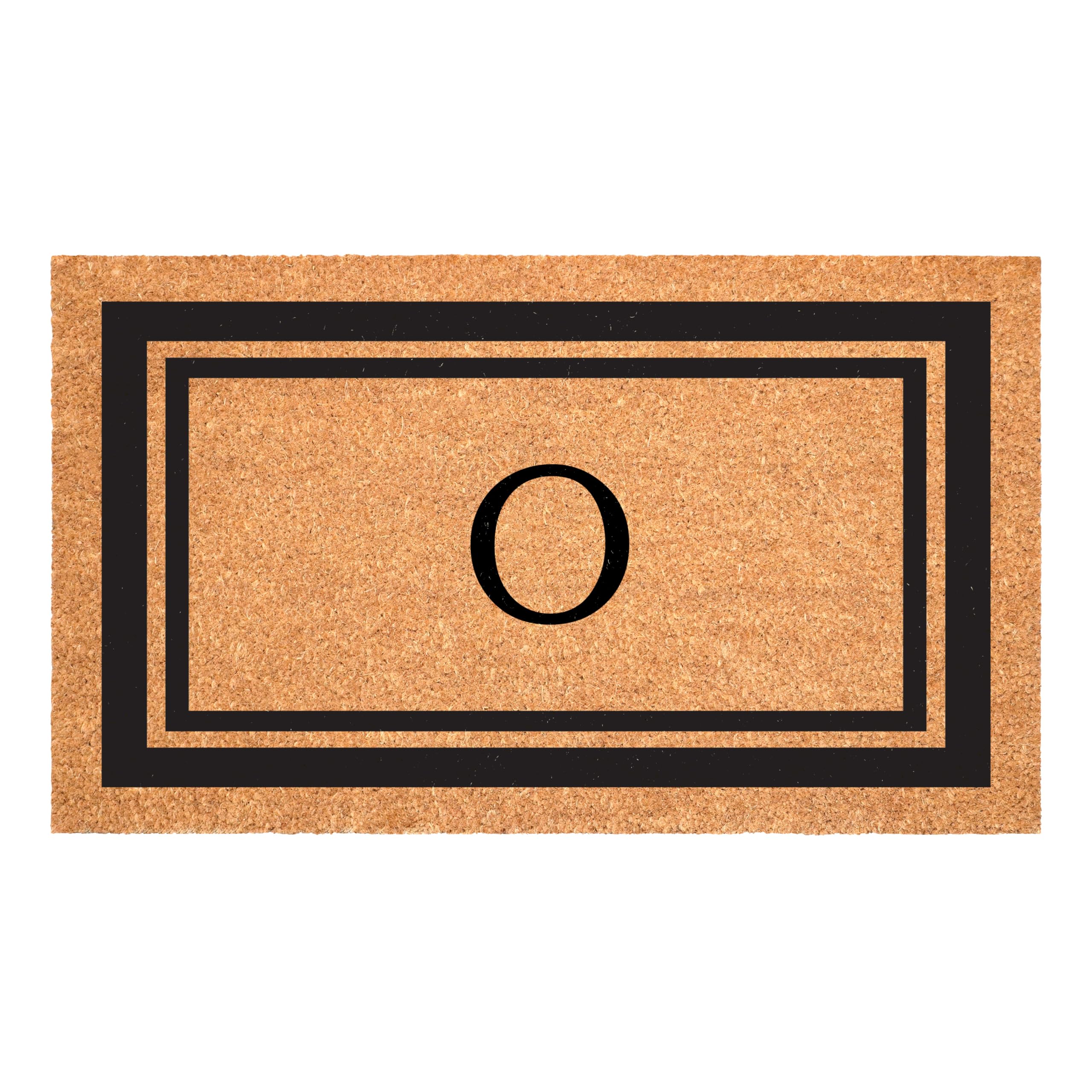 Calloway Mills 152962436O Black Border 24 x 36 Monogram Doormat, (Letter O)