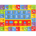 KC CUBS ABC Alphabet, Numbers and Shapes Educational Learning & Fun Game Play Area Non Slip Boy Girl Kids Rug Carpet for Childre
