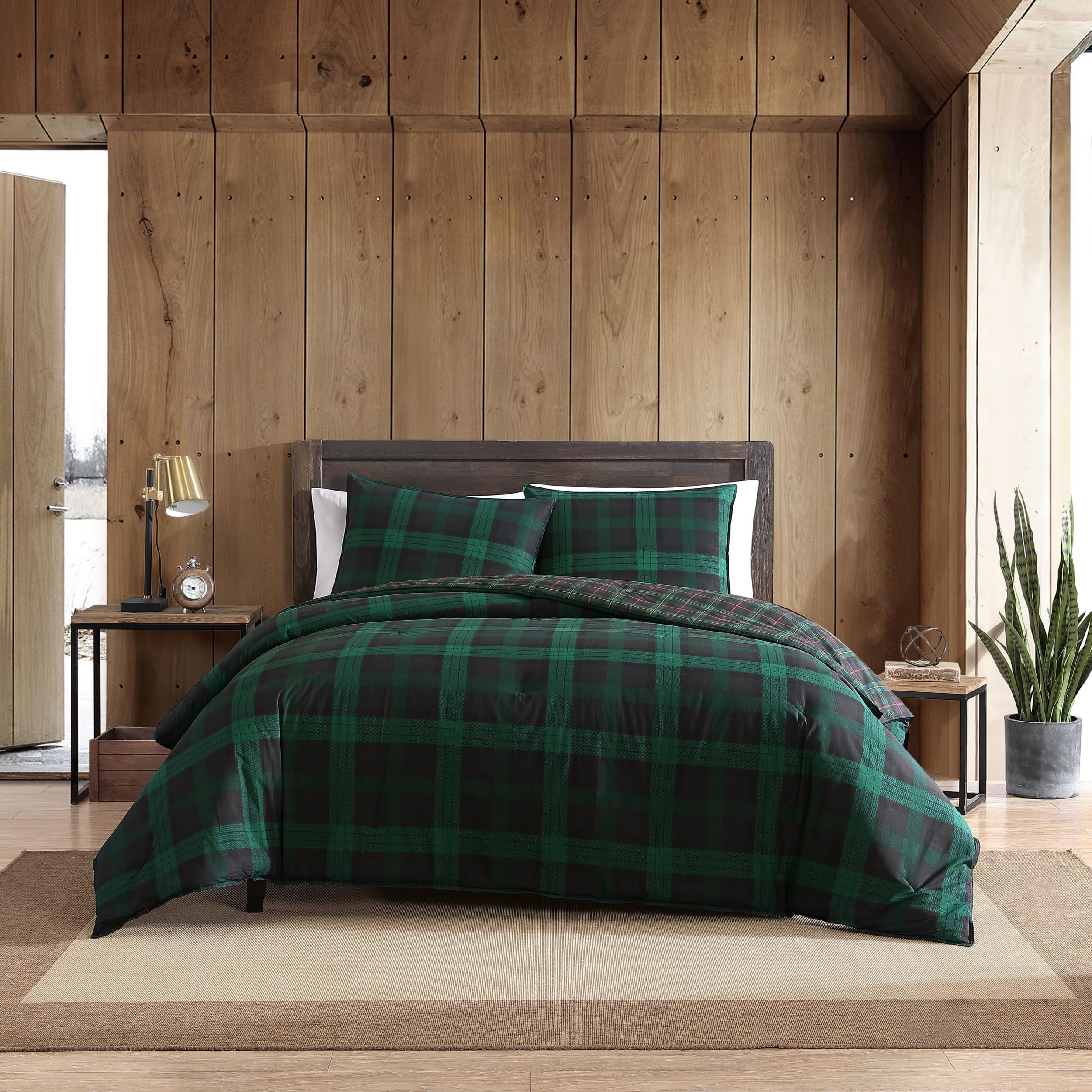 Eddie Bauer - King Duvet Cover Set, Soft & Reversible Cotton Bedding with Button Closure, 3 Piece Bed Set with Matching Pillowca