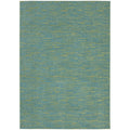 Nourison Essentials Indoor/Outdoor Blue Green 6 x 9 Area Rug, Easy Cleaning, Non Shedding, Bed Room, Living Room, Dining Room,