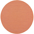 Nourison Positano Indoor/Outdoor Terracotta 6 x Round Area Rug, Easy Cleaning, Non Shedding, Bed Room, Living Room, Dining Room