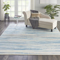 Nourison Jubilant Abstract Blue 710 x 910 Area Rug, Easy Cleaning, Non Shedding, Bed Room, Living Room, Dining Room, Kitchen (