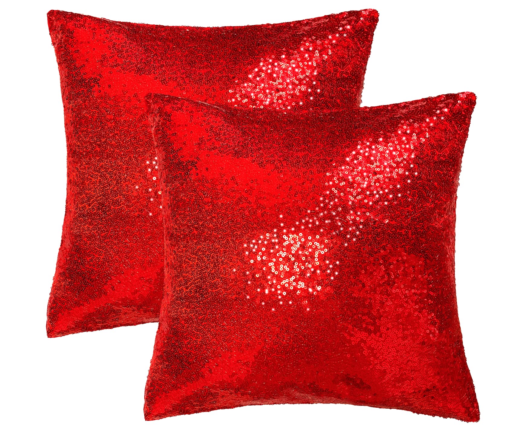 iMaylex Sequin Decorative Square Sparkling Comfy Throw Pillow Covers for Easter Lumbar Fall Party, Wedding, Christmas, New Year,