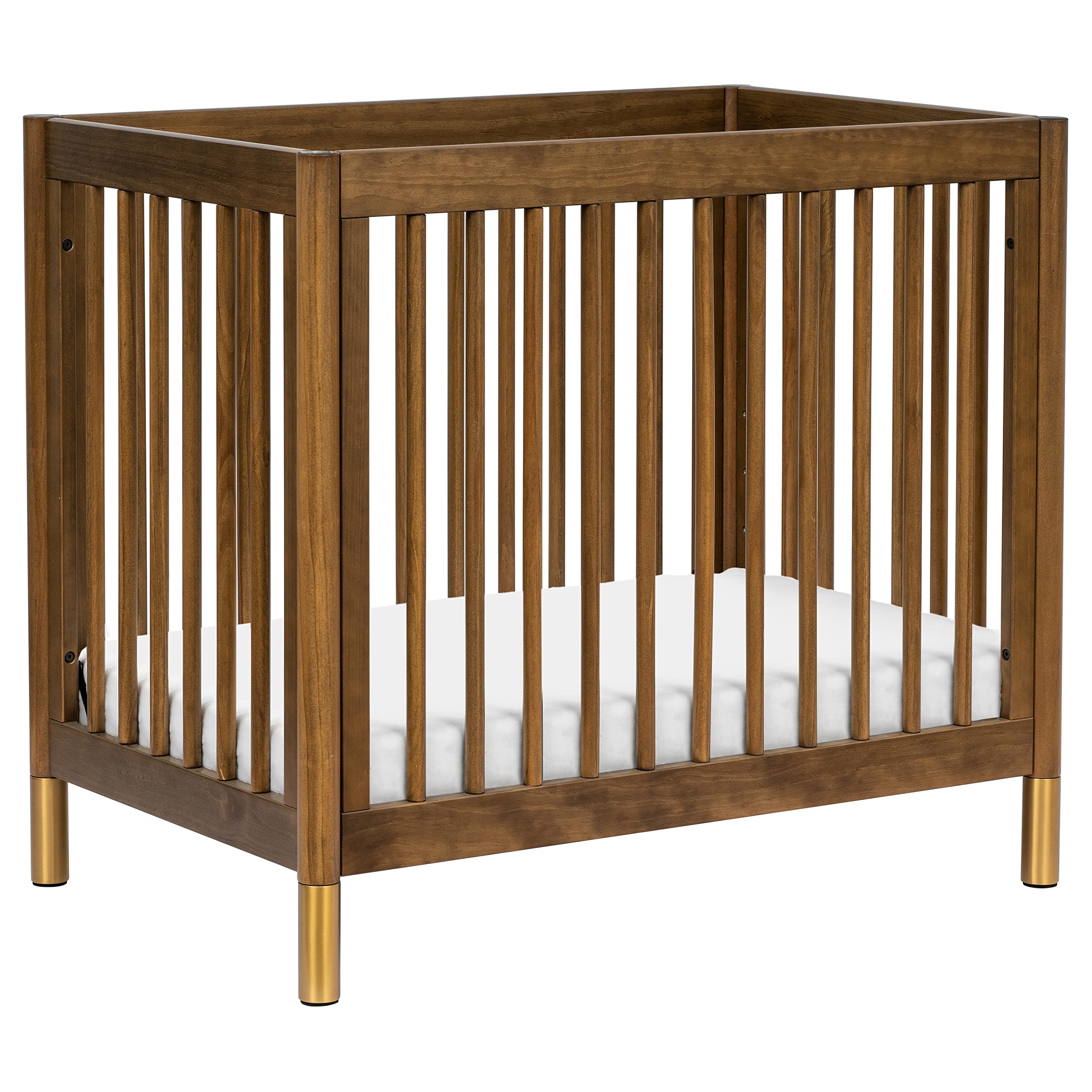 babyletto Gelato 4-in-1 Convertible Baby Crib Natural Walnut Wooden Toddler Bed, Daybed & Twin Bed Conversion - GREENGUARD Gold 