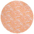 Addison Rugs Surfside ASR37 Peach 8 x 8 Indoor Outdoor Round Rug, Easy Clean, Machine Washable, Non Shedding, Bedroom, Living 