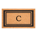 Calloway Mills 152961830C Black Border 18 x 30 Monogram Doormat, (Letter C)