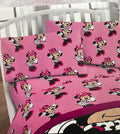 Jay Franco Twin Size Sheet Set 3 Pieces Kids Set (Minnie Mouse), Pink, Black, JF14545