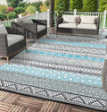 Garvee Waterproof Outdoor Rug 10x14, Reversible Plastic Straw Patio Camping Rug, Indoor Outdoor RV Mat Carpet for Deck, Camper, 