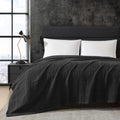 Kenneth Cole Lightweight Cotton Home Bedding, Cozy Blanket for All Seasons, Queen, Black