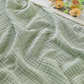 EMME Cotton Muslin Twin XL Blanket Breathable Gauze Soft Lightweight Blankets Adults Gifts for Women (Heather Sage Green, 66 x90