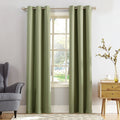 Sun Zero Easton Energy Saving Blackout Grommet Curtain Panel, 40 x 95, Sage Green