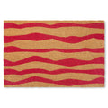 TOWN & COUNTRY TERRA Ravine Abstract Mountain Door Mat, Natural Coir, Heavyweight, Non-Slip Entryway Mat, Red, 24x36