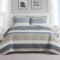 Nautica- Twin Quilt Set, Cotton Reversible Bedding Set, Dorm Room Essentials (Ridgeport Beige, Twin)