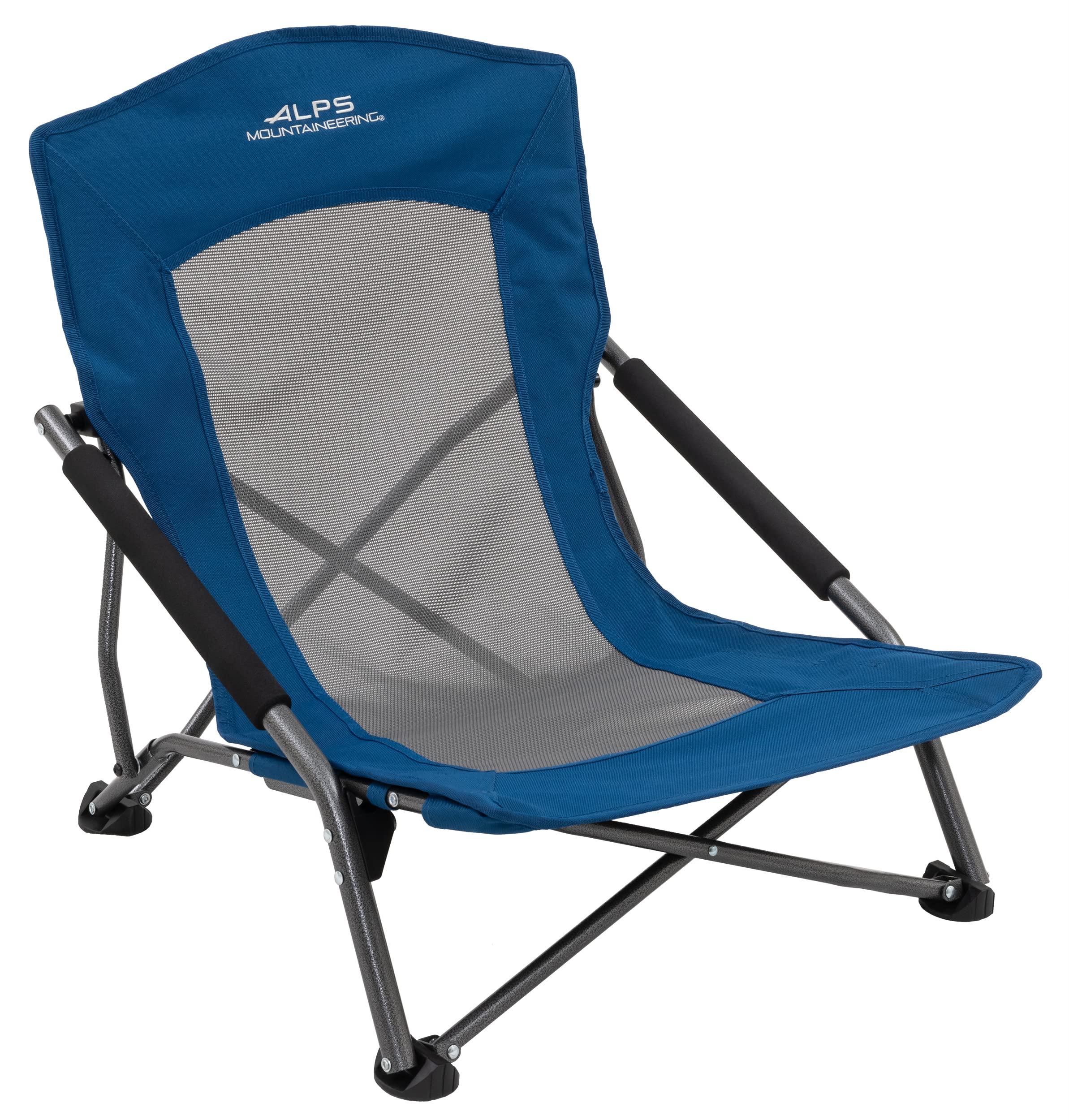 ALPS Mountaineering Rendezvous Low Camping Chairs for Adults with Arms, Cool Mesh Center, Powder Coated Steel Frame, Compact Fol