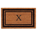 Calloway Mills 152961830X Black Border 18 x 30 Monogram Doormat, (Letter X)