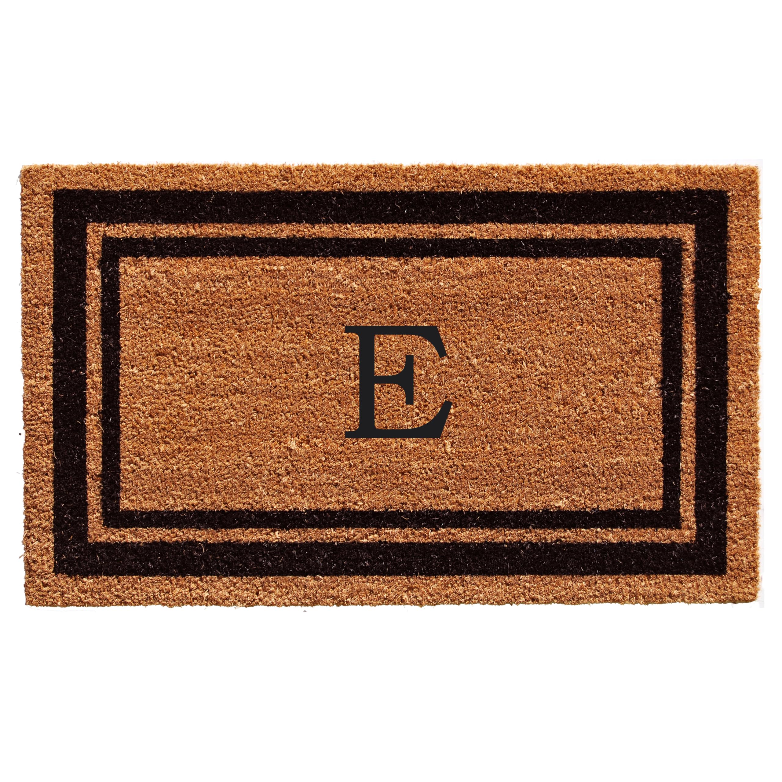 Calloway Mills 152961830U Black Border 18 x 30 Monogram Doormat, (Letter U)