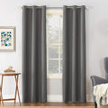 Sun Zero Cooper Thermal Insulated Energy Efficient Grommet Curtain Panel, 40 x 63, Charcoal