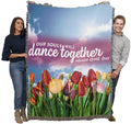 Pure Country Weavers Our Souls will Dance Together Again Blanket - Sympathy Bereavement Gift Tapestry Throw Woven from Cotton - 