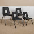 Flash Furniture Mickey Advantage 4-pack Black Student Stack School Chair - 16-inch