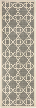 SAFAVIEH Courtyard Collection Runner Rug - 23 x 12, Grey & Beige, Non-Shedding & Easy Care, Indoor/Outdoor & Washable-Ideal fo