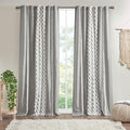 INK+IVY Boho Curtains for Bedroom & Living Room, 100% Cotton Tufted Chenille Stripe Modern Farmhouse Curtains, Light Filtering D