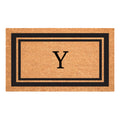 Calloway Mills 152962436Y Black Border 24 x 36 Monogram Doormat, (Letter Y)