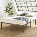 Best Price Mattress 16 Inch Metal Platform Bed Frame, Heavy Duty Steel Slats, Black, Full (SPSC-16BK-F)