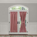 Buffalo Check French Door Panel - 54x72 - Burgundy