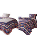 Benjara Loir 2 Piece Twin Quilt Set with Floral Print