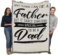 Pure Country Weavers Takes Someone Special to Be a Dad Blanket - Gift Tapestry Throw Woven from Cotton - Made in The USA (72x54)
