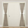 Sun Zero Barrow Energy Efficient Rod Pocket Door Sidelight Curtain Panel, 26 x 72, Stone