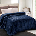 Whale Flotilla Flannel Fleece Twin Size Bed Blanket, Twin XL Lightweight Breathable Soft Bedspread Plush Fluffy Coverlet Chevron