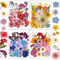 Resiners 100Pcs Dried Flowers for Craft, Pressed Flower Real Natural Dried Flowers Herbs Dry Leaves for Resin Craft Jewelry Maki