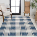 JONATHAN Y TSN203B-3 Sabine Traditional Farmhouse Bold Gingham 3 ft. x 5 ft. Indoor/Outdoor Area Rug Easy-Cleaning, for Backyard