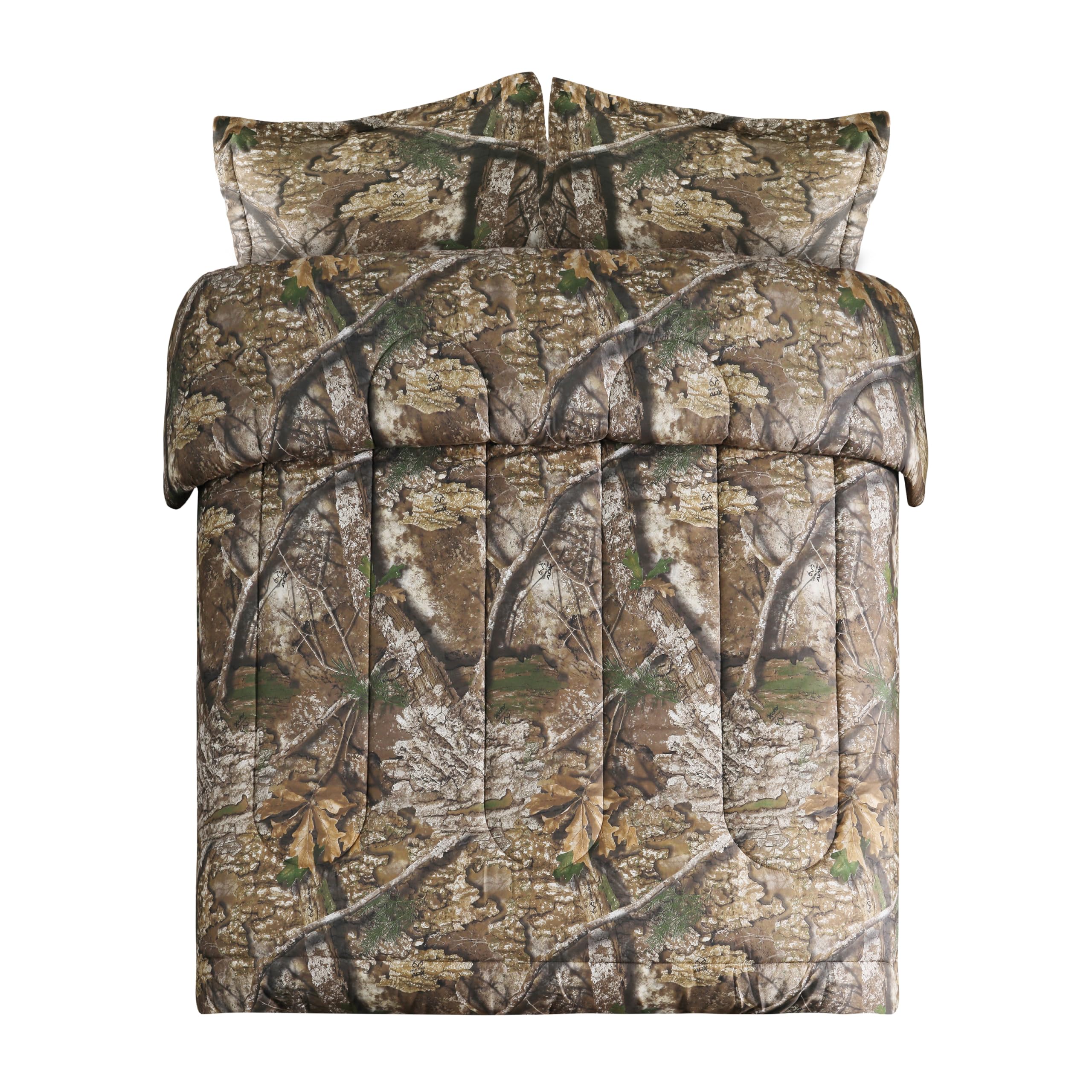 VISI-ONE Realtree APX Camo Full 3 Piece Comforter Set - All-Season Lightweight Microfiber Rustic Western Style Bedding for Hunte