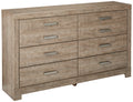 Signature Design by Ashley Culverbach Scandinavian 6 Drawer Dresser, Weathered Gray