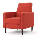 Christopher Knight Home GDFStudio Macedonia Mid Century Modern Tufted Back Fabric Recliner (Muted Orange)