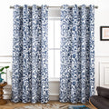DriftAway Julia Watercolor Blackout Room Darkening Grommet Lined Thermal Insulated Energy Saving Window Curtains 2 Layers 2 Pane