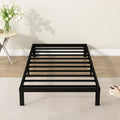 DiaOutro 9 Inch Twin Bed Frames Heavy Duty Low Profile Metal Platform No Box Spring Needed Mattress Foundation, Easy to Assembly