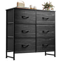 WLIVE Black Dresser for Bedroom, 6 Drawer Double Dresser, Fabric Storage Tower with Fabric Bins, Chest of Drawers for Closet, Li