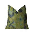Plutus Brands Plutus Bear Canyon Handmade Throw Pillow, 20 x 36 King, Green/Navy/Blue