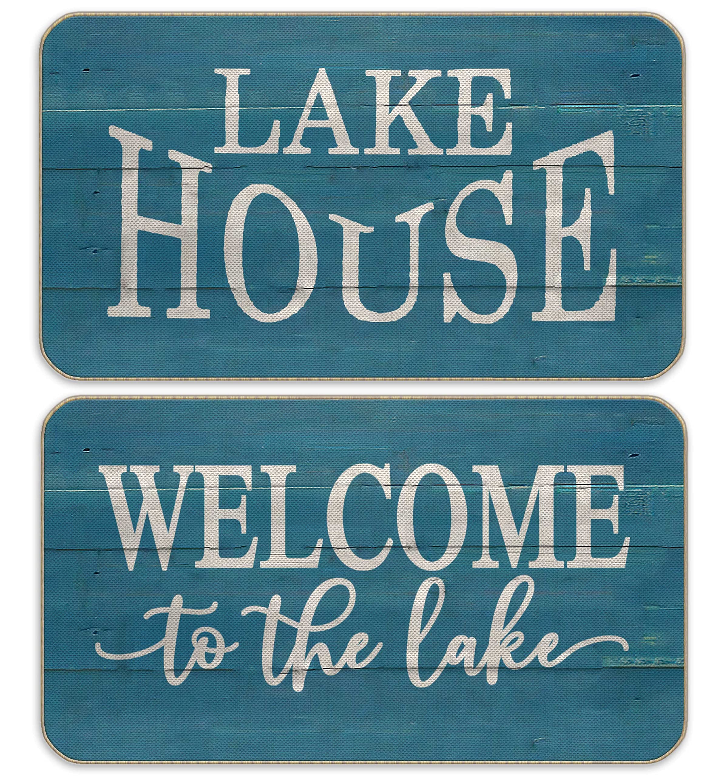 Nogrit Lake House Welcome Door Matt Lake Door Outdoor Welcome Mats for Front Door Indoor Decorations 17x30 Set of 2 Lake House G
