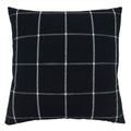 SARO LIFESTYLE Hester Collection Large Plaid Pillow Cover, 20, Black