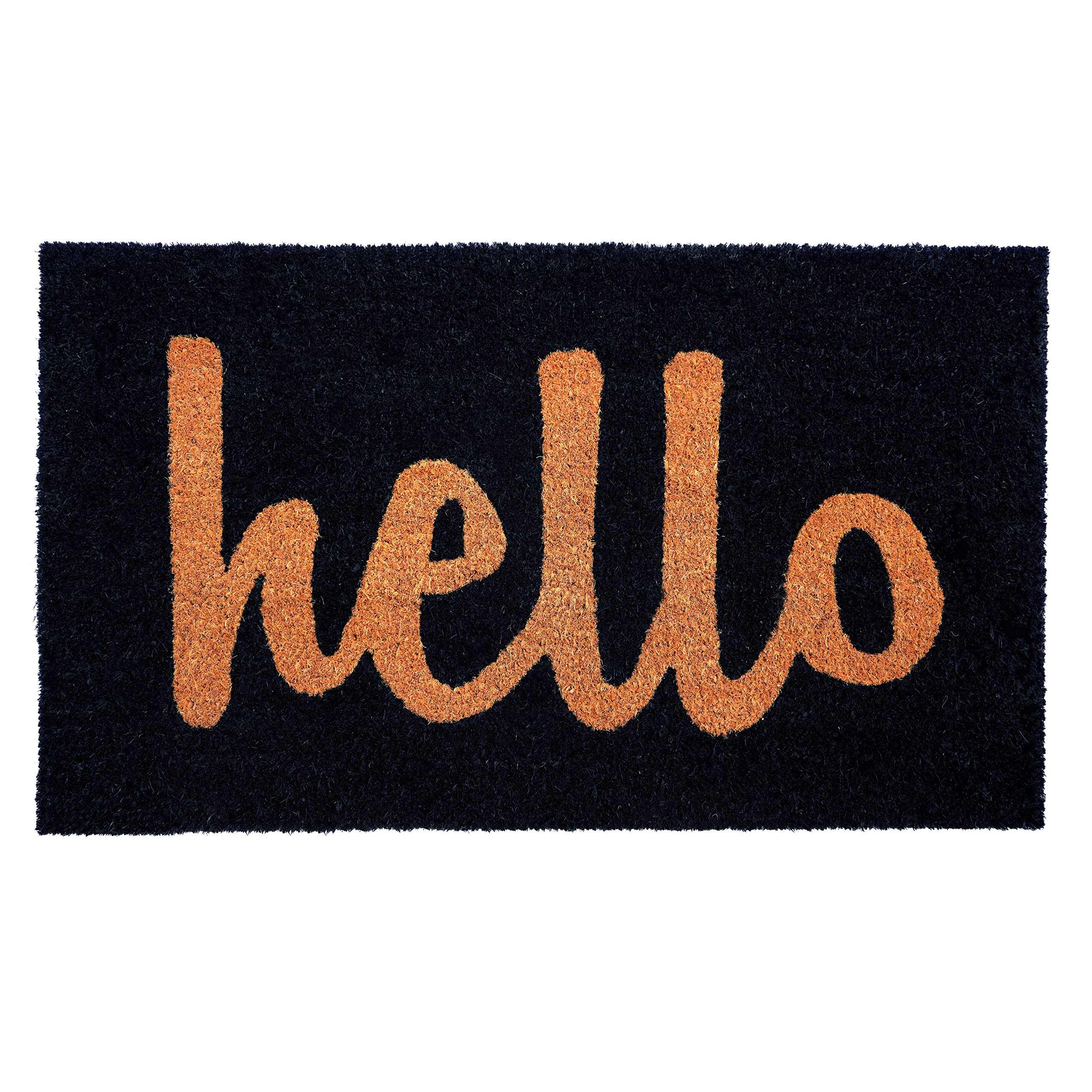 Calloway Mills Script Hello Doormat (Black/Natural, 24 x 48)