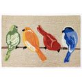 Liora Manne Frontporch Hand-Tufted Indoor/Outdoor Easy Care Area Rug Rug-Transitional, Nature, Animal, Contemporary, Birds Neutr